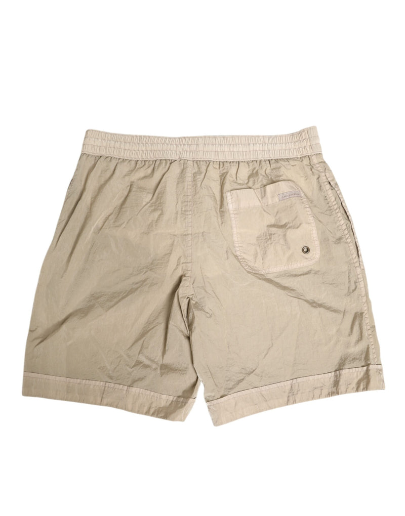Dolce &amp; Gabbana beige nylon strandkleding, heren boxkleding zwemkleding