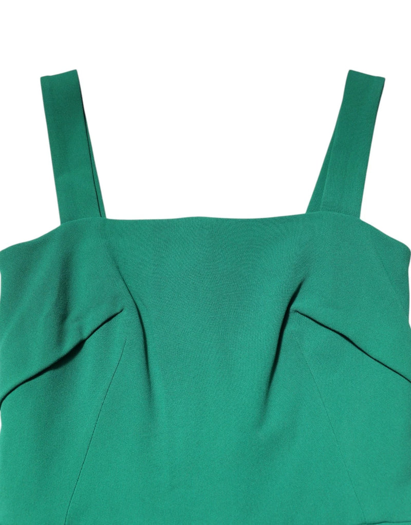 Dolce & Gabbana Dark Green Sleeveless Bodycon Dress