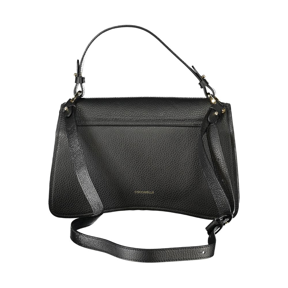 Sac à main en cuir noir Coccinelle