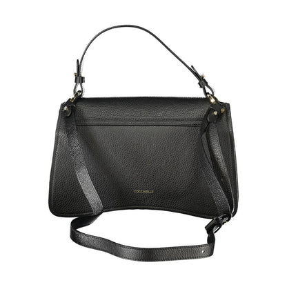 Sac à main en cuir noir Coccinelle