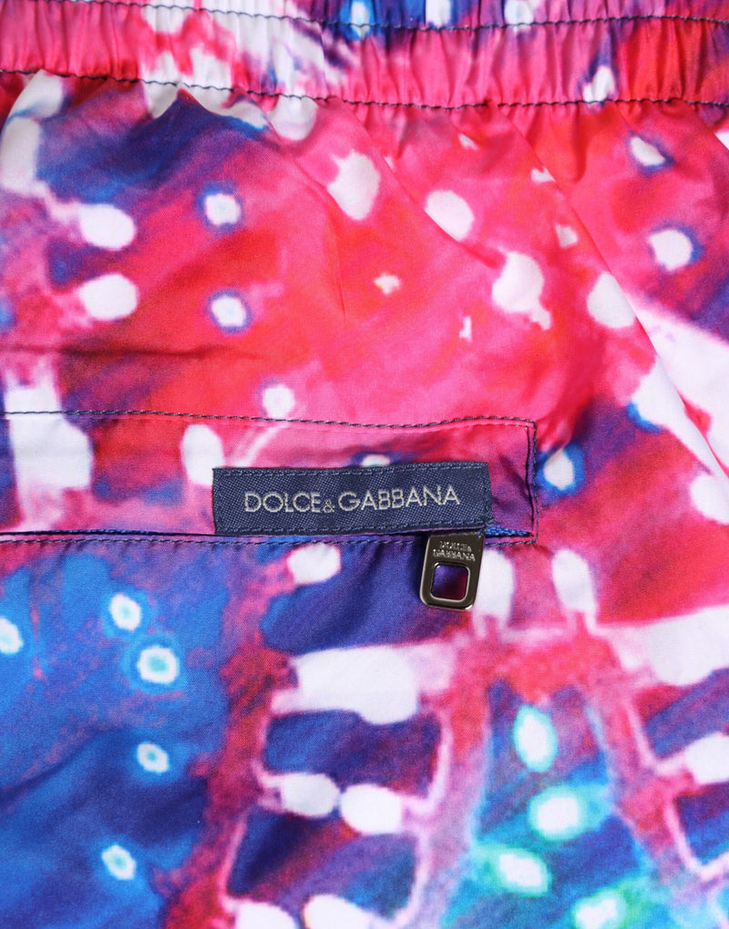 Dolce & Gabbana Multicolor Neon Print Swim Shorts for Men