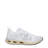 Valentino Garavani White Fabric Athletic Sneakers for Men