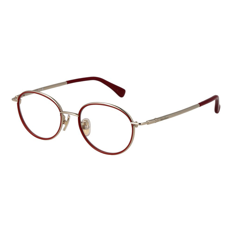 Max Mara Red Women Glasses Frame - Chic Round Style