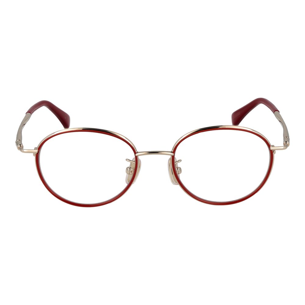 Max Mara Red Women Glasses Frame - Chic Round Style
