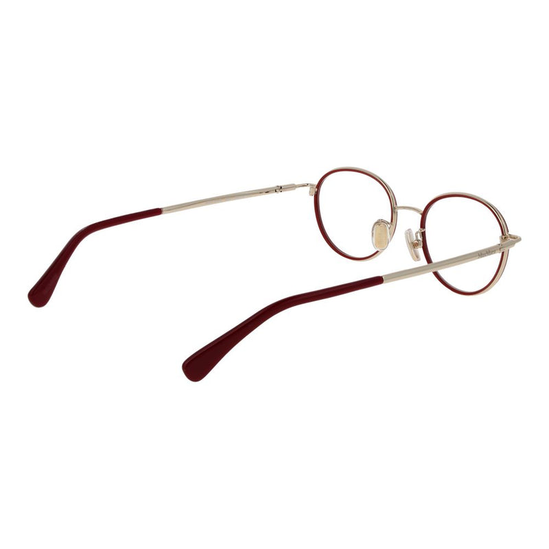 Max Mara Red Women Glasses Frame - Chic Round Style