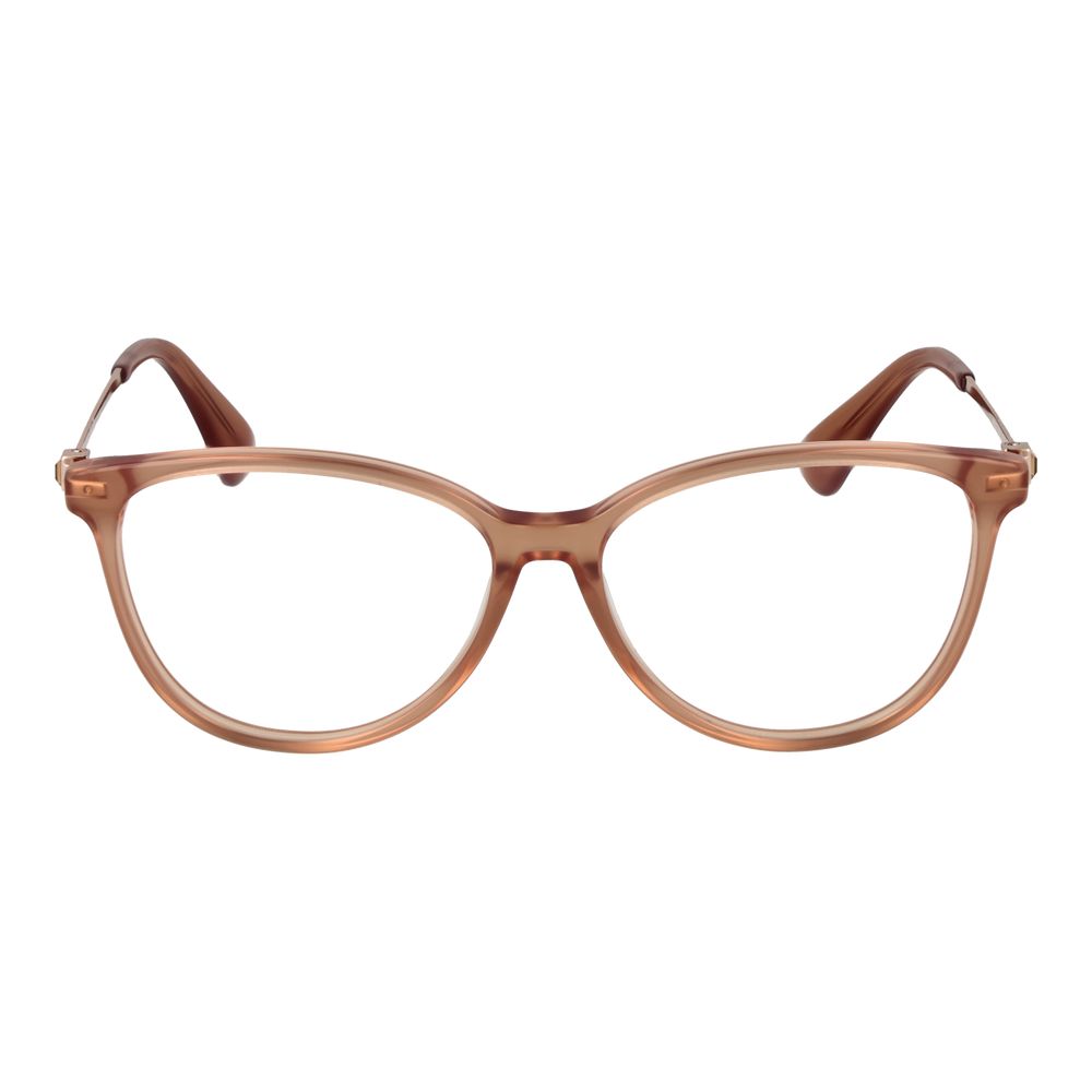 Max Mara Brown Women Glasses Frame - Stylish Panto Design