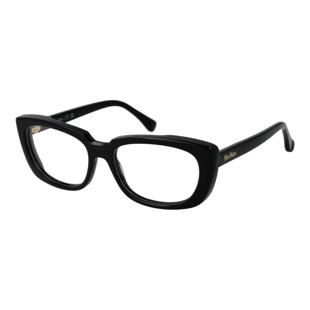 Max Mara Black Women Glasses Frame - Stylish Acetate Eyewear