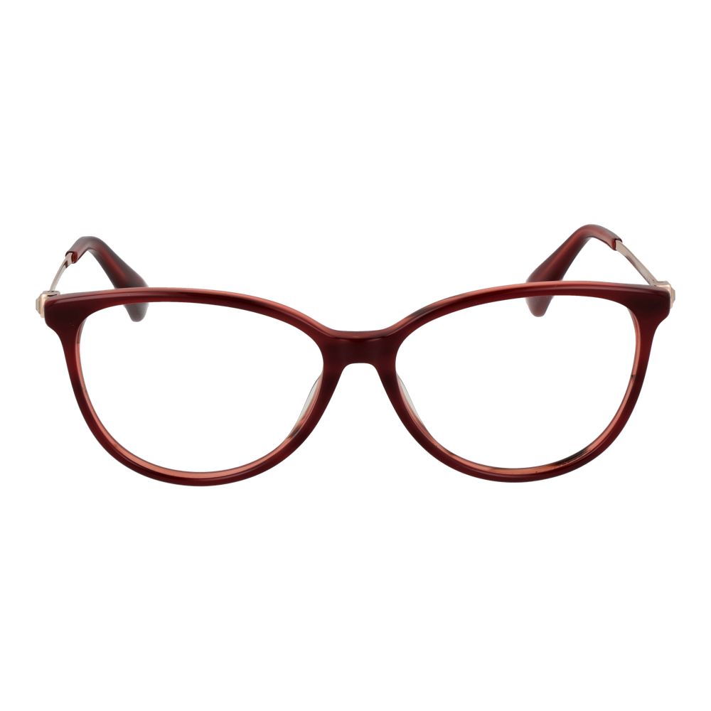 Max Mara Red Women Glasses Frame - Chic Acetate Eyewear