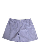 Short de bain rayé en coton bleu et blanc avec bouton-pression Dolce &amp; Gabbana