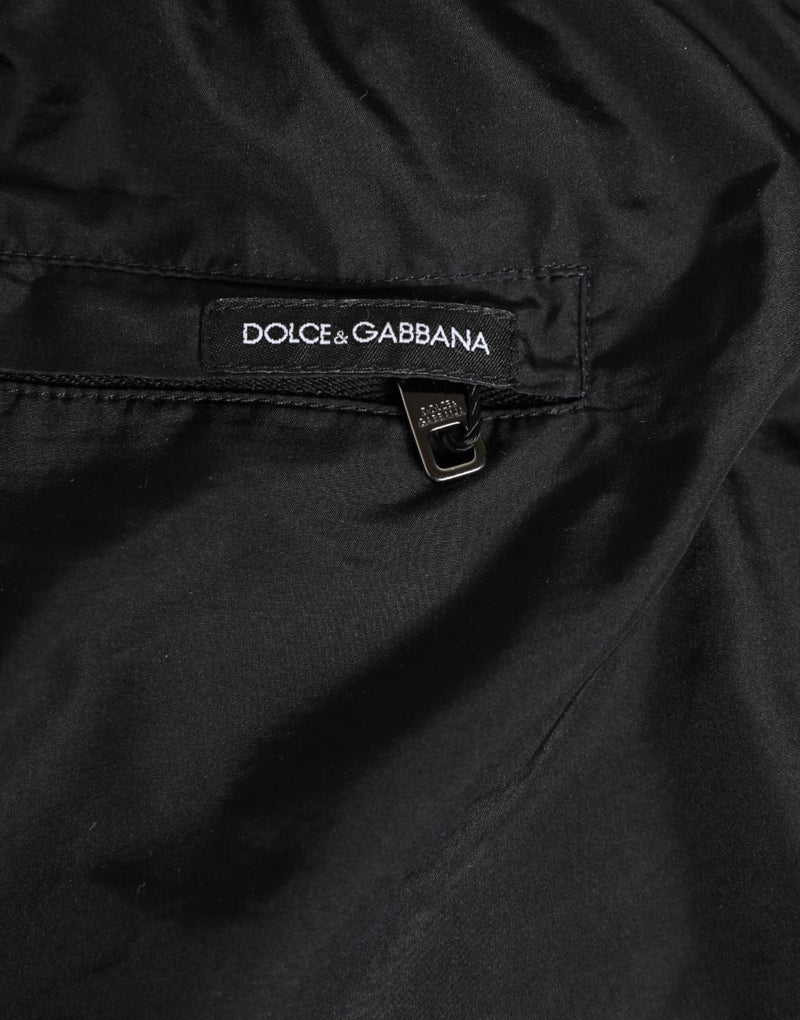 Dolce &amp; Gabbana Zwart Wit Gestreept DG Logo Heren Korte Badmode