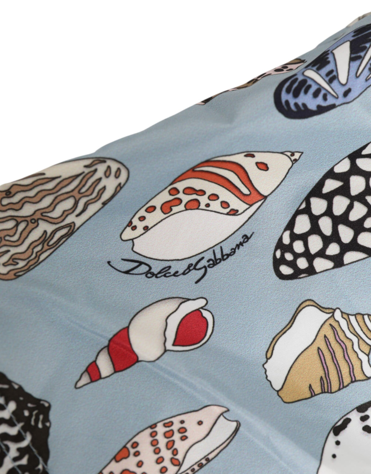 Short de bain pour homme en nylon Dolce &amp; Gabbana, imprimé coquillages bleus.