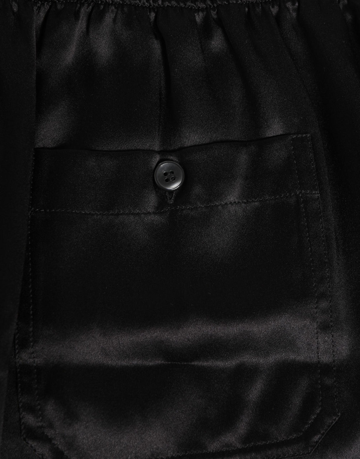 Short de bain boxer pour homme en satin de soie noir extensible Dolce &amp; Gabbana