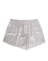 Short de bain boxer pour homme en satin de soie blanc extensible Dolce &amp; Gabbana