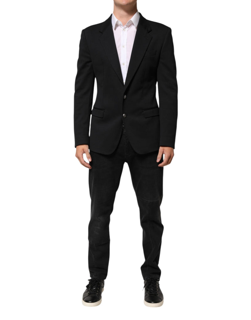 Dolce &amp; Gabbana donkerblauwe katoenen herenjas, blazer, pakjas