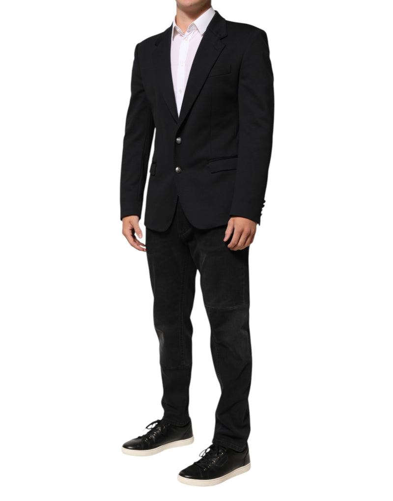 Dolce &amp; Gabbana donkerblauwe katoenen herenjas, blazer, pakjas