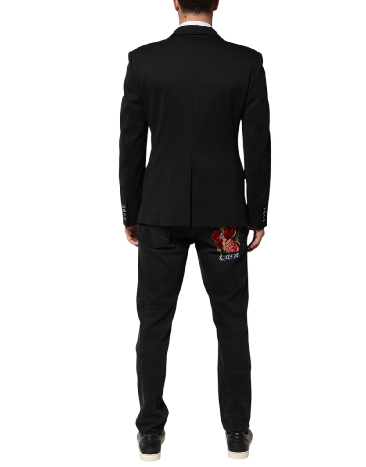 Dolce &amp; Gabbana Veste, manteau, blazer, costume pour homme en coton bleu foncé