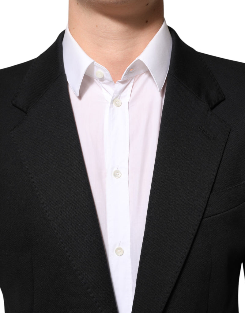 Dolce &amp; Gabbana donkerblauwe katoenen herenjas, blazer, pakjas