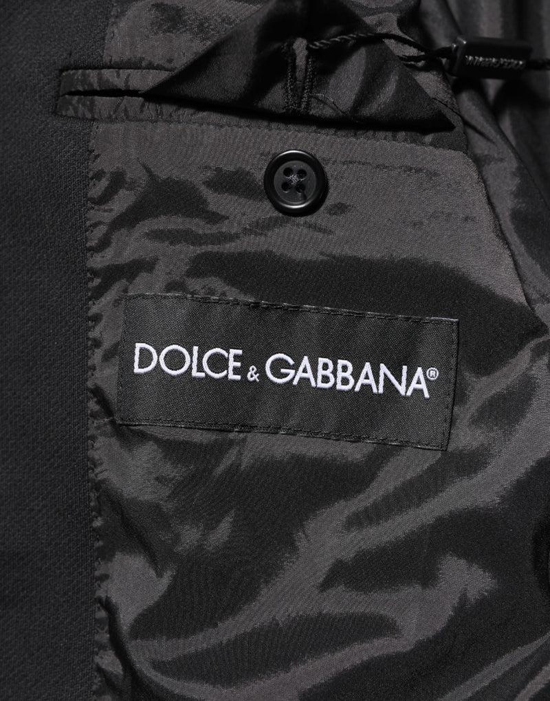 Dolce &amp; Gabbana donkerblauwe katoenen herenjas, blazer, pakjas