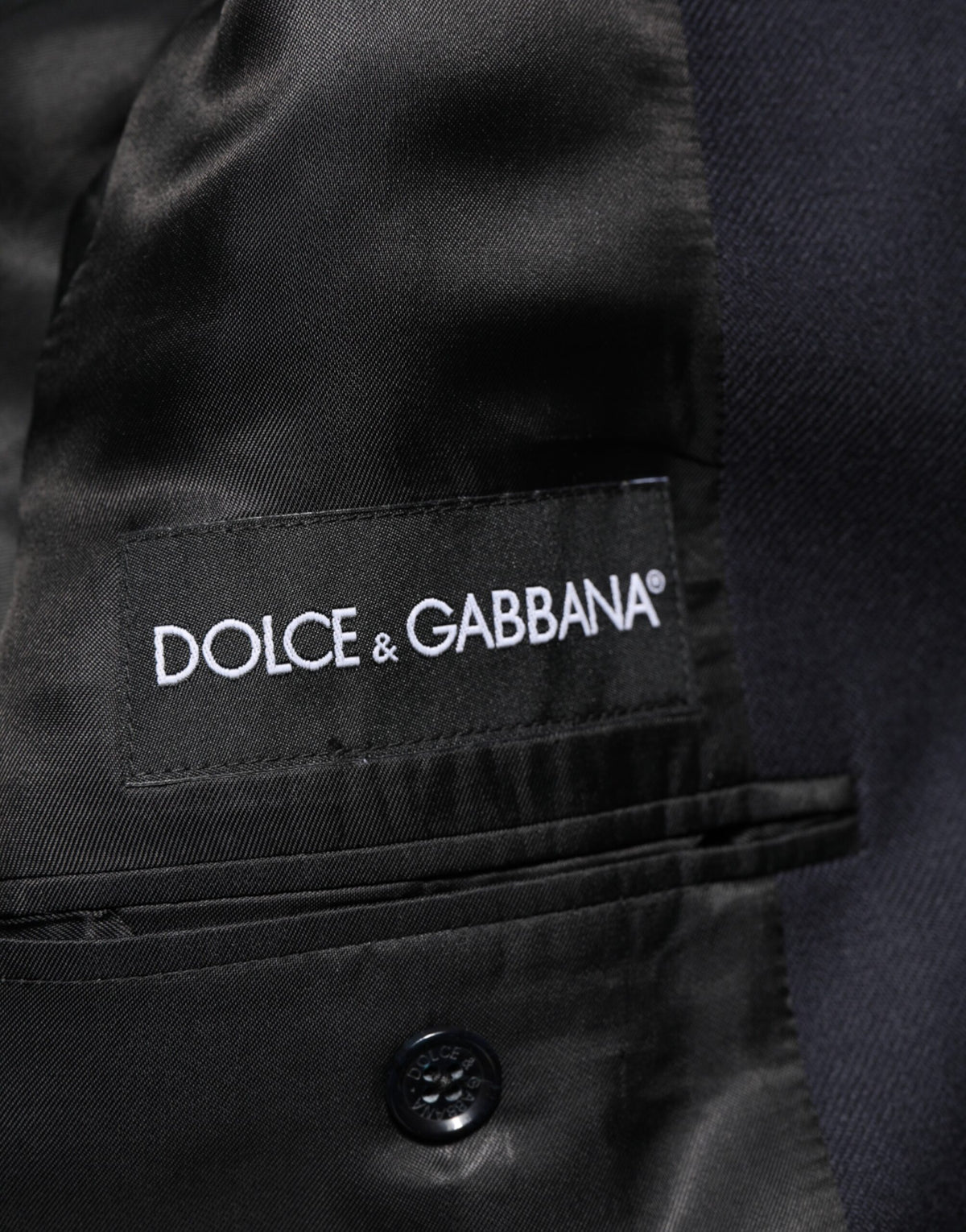 Dolce &amp; Gabbana Veste, Blazer, Costume en Laine Bleu Foncé pour Homme