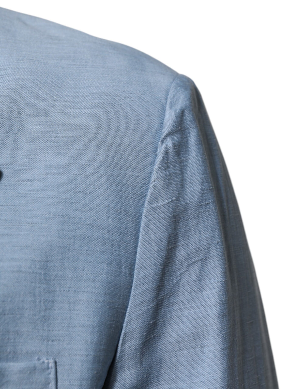 Blazer pour homme en lin bleu clair à double boutonnage de Dolce &amp; Gabbana