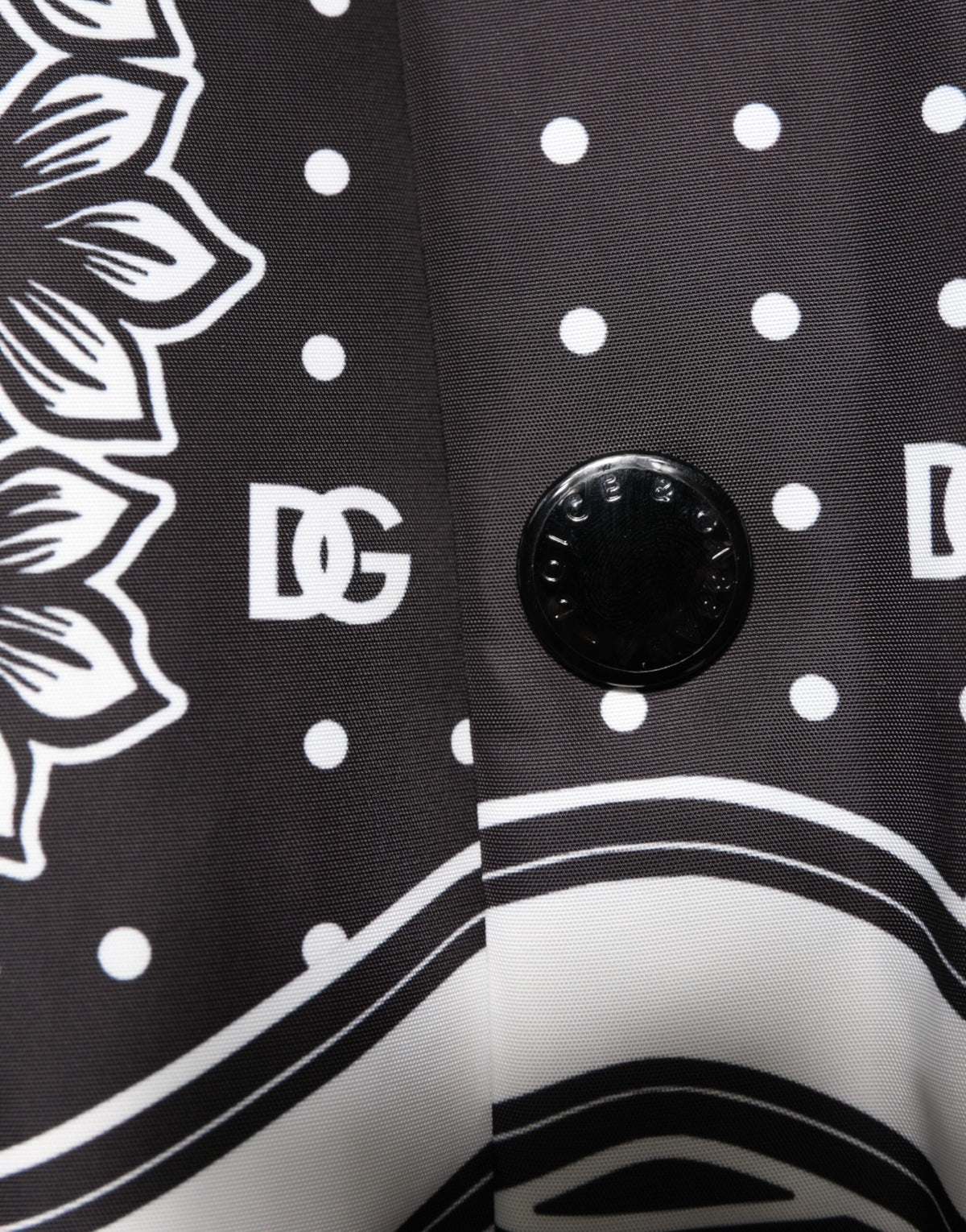 Bomber Jacket Noir et Blanc à Motif Bandana de Dolce & Gabbana