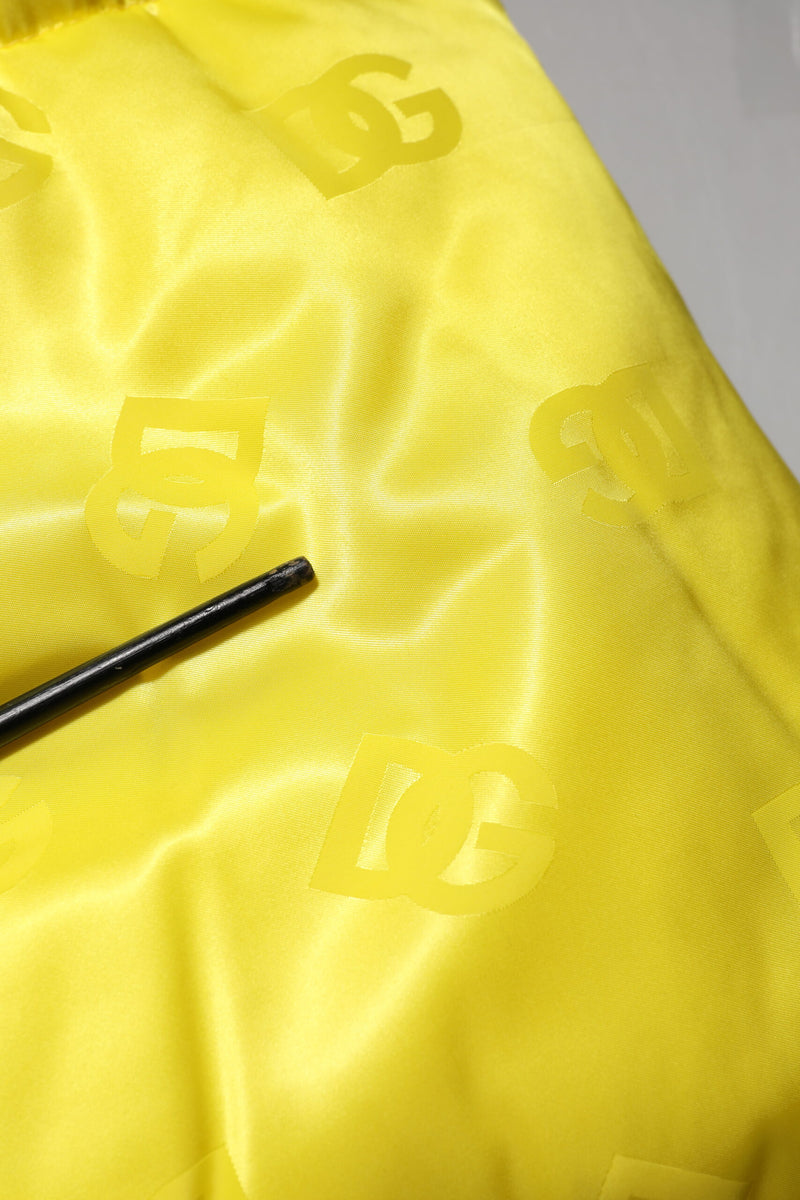 Veste bomber en nylon jaune à logo Dolce & Gabbana pour homme