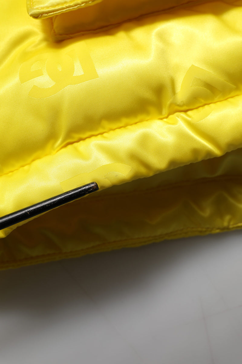 Veste bomber en nylon jaune à logo Dolce & Gabbana pour homme