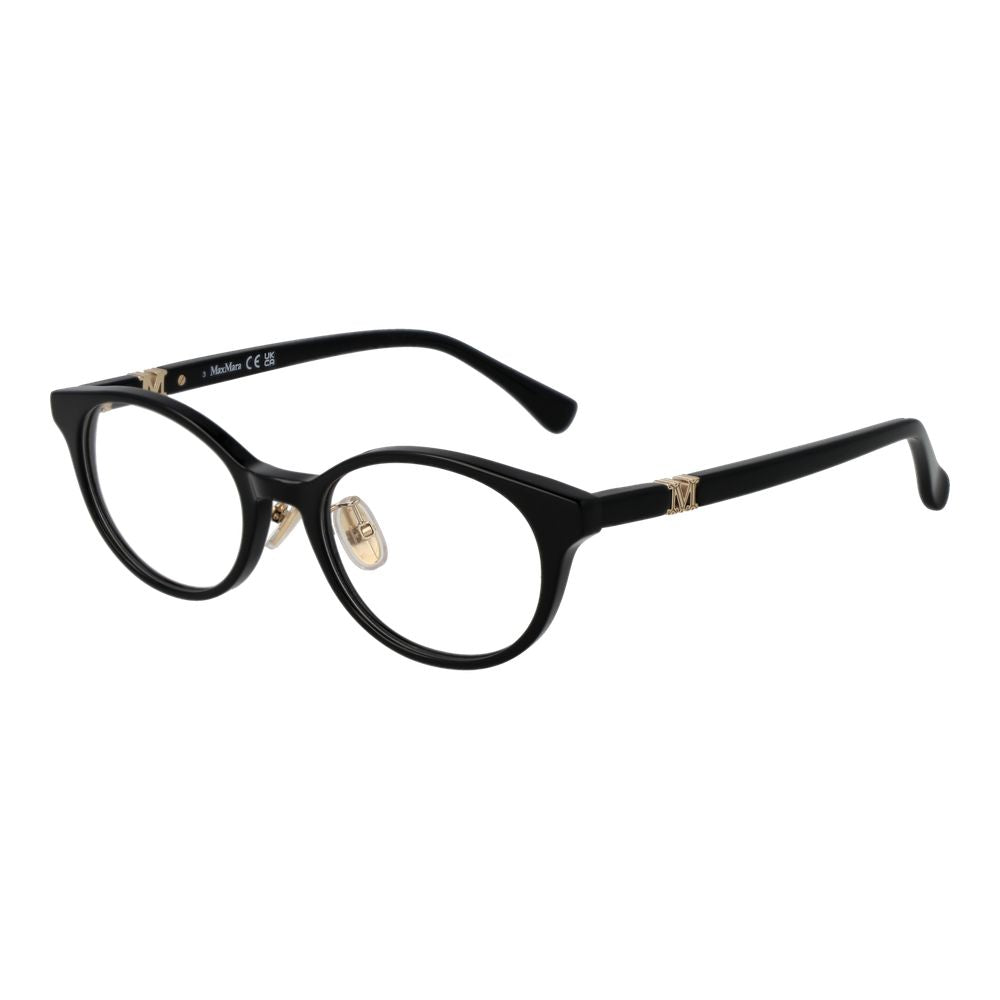 Max Mara Black Women Glasses Frame - Chic Acetate Eyewear