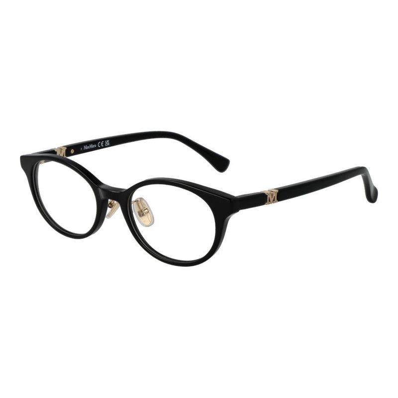 Max Mara Black Women Glasses Frame - Chic Acetate Eyewear