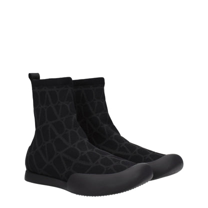 Baskets montantes en tissu noir Valentino Garavani