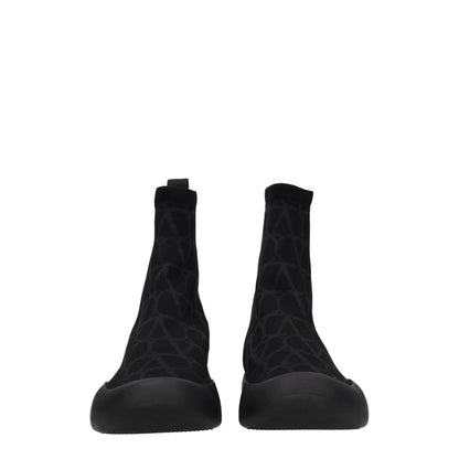Baskets montantes en tissu noir Valentino Garavani