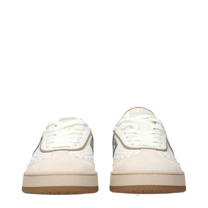 Baskets basses en cuir blanc Fendi