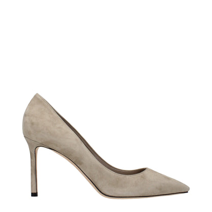 Escarpins à talons hauts en cuir gris de Jimmy Choo