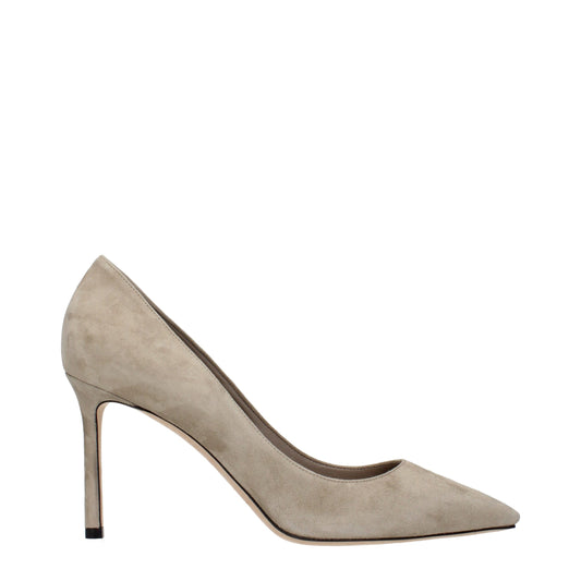 Escarpins à talons hauts en cuir gris de Jimmy Choo