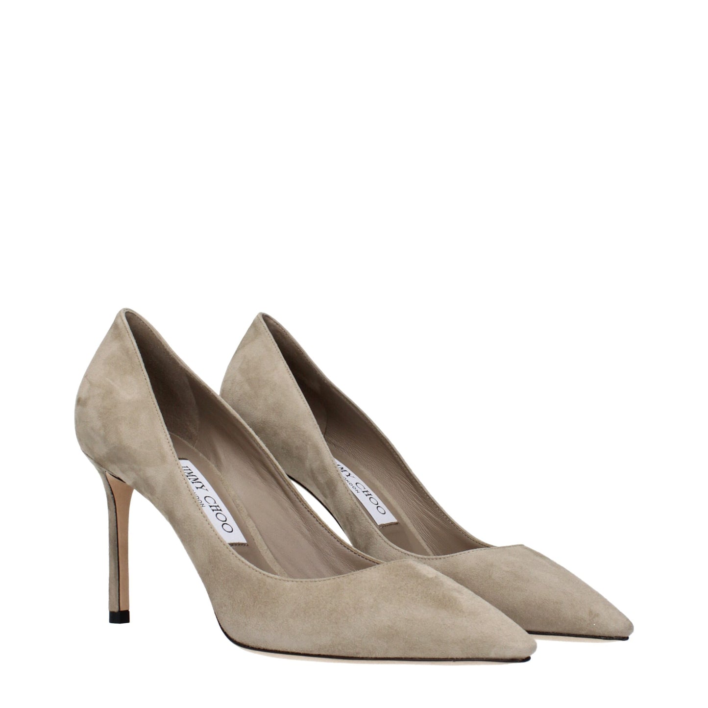 Escarpins à talons hauts en cuir gris de Jimmy Choo