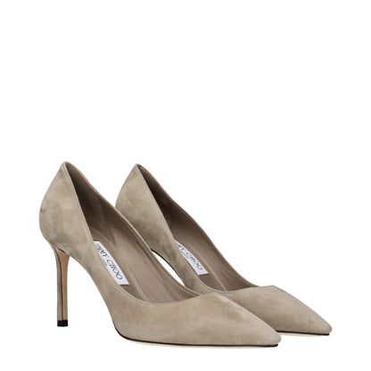 Escarpins à talons hauts en cuir gris de Jimmy Choo