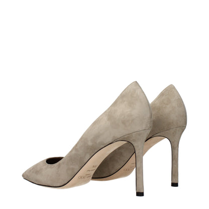 Escarpins à talons hauts en cuir gris de Jimmy Choo