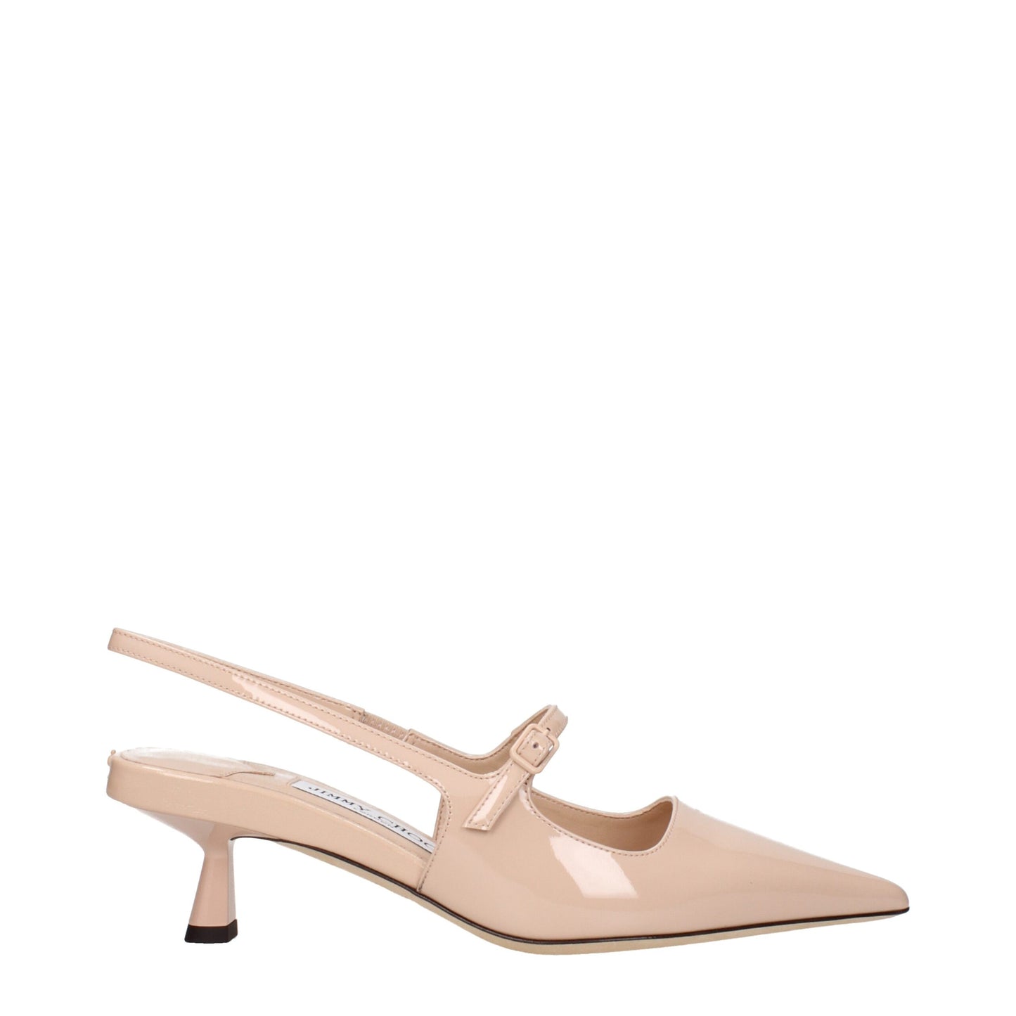 Escarpins à talons mi-hauteur en cuir rose de Jimmy Choo