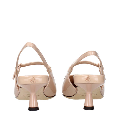 Escarpins à talons mi-hauteur en cuir rose de Jimmy Choo