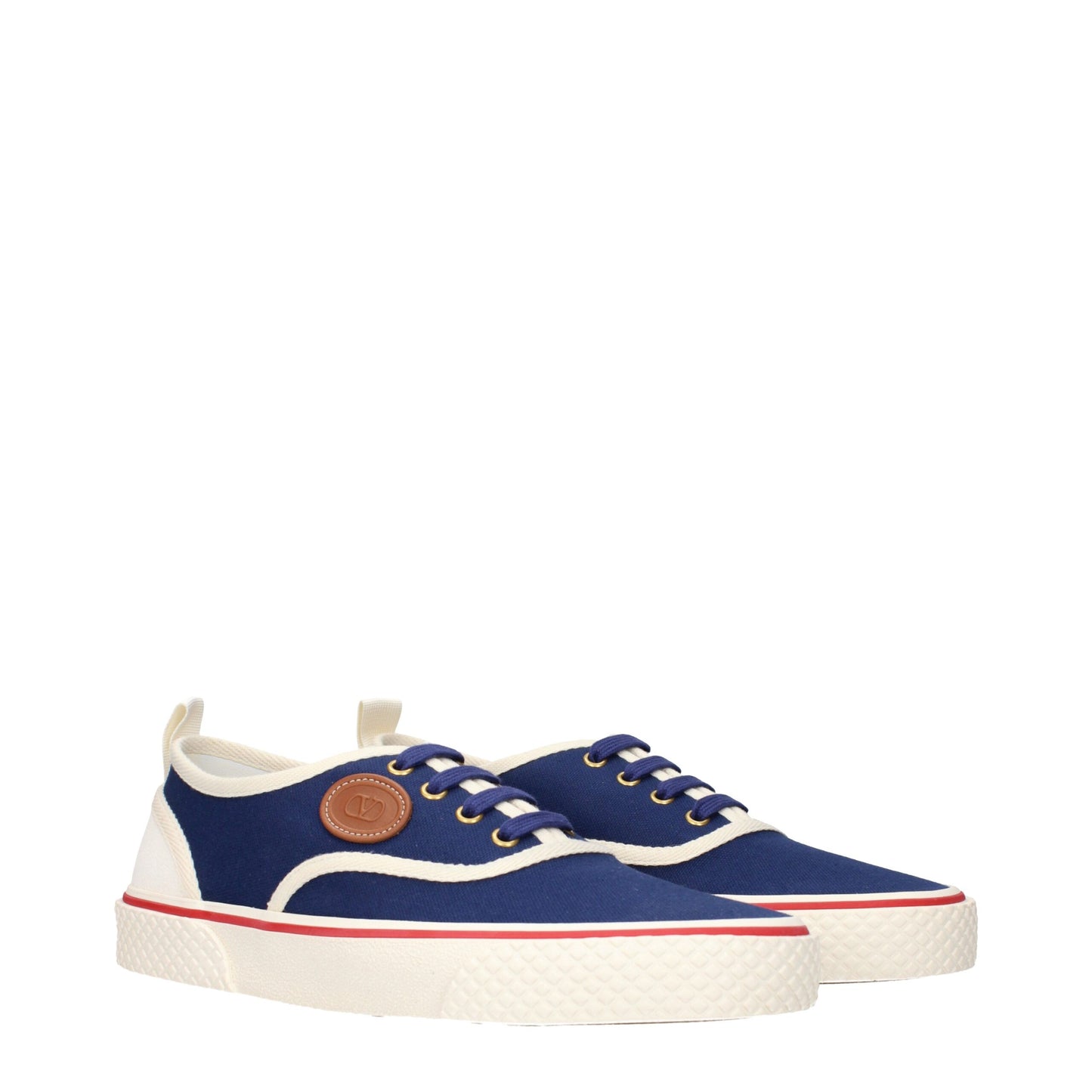 Baskets basses en tissu bleu de Valentino Garavani