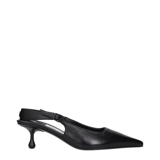 Sandales plates en cuir noir de Jimmy Choo