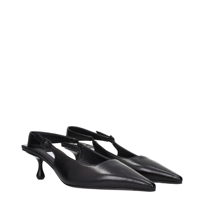 Sandales plates en cuir noir de Jimmy Choo
