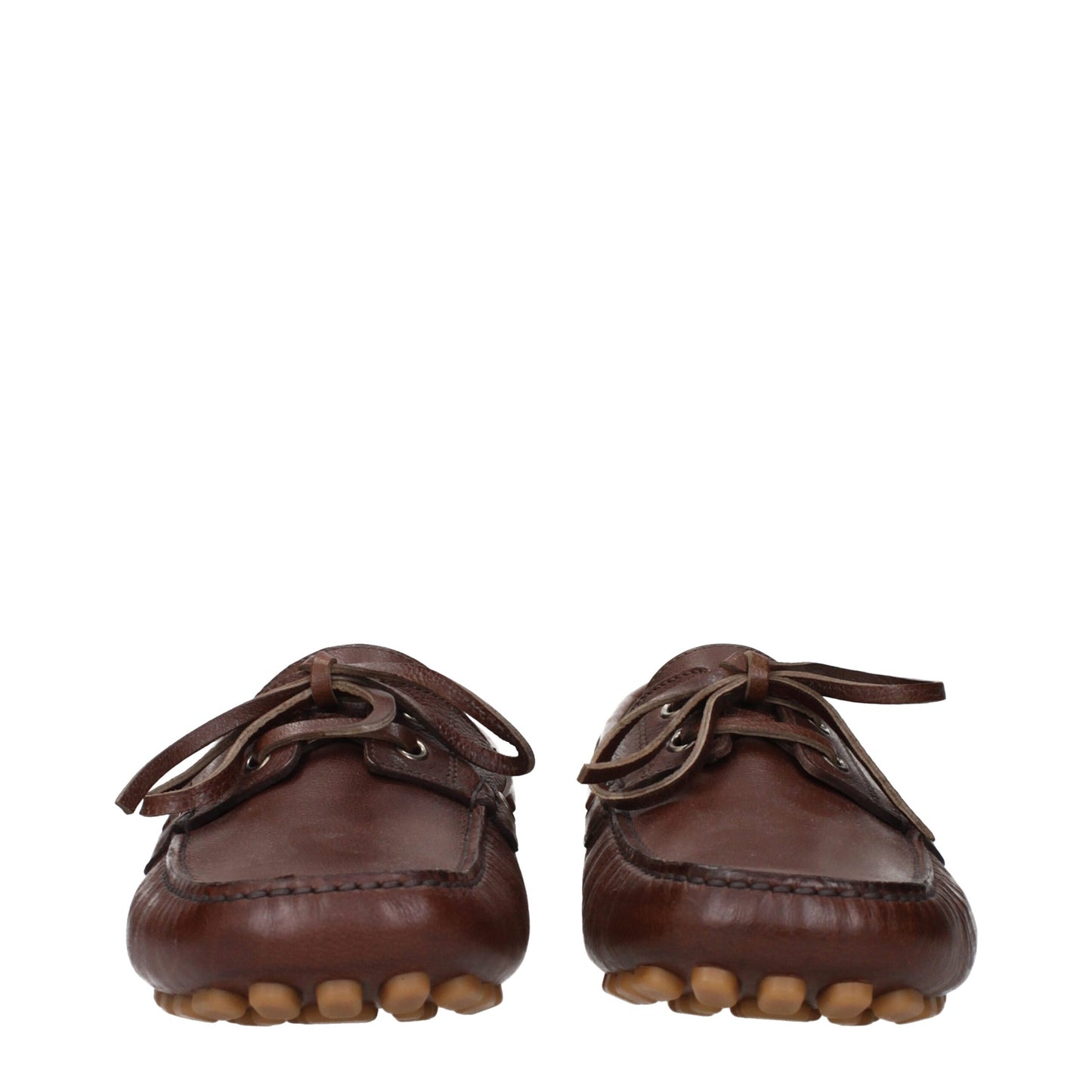 Mocassins à enfiler en cuir marron Valentino Garavani