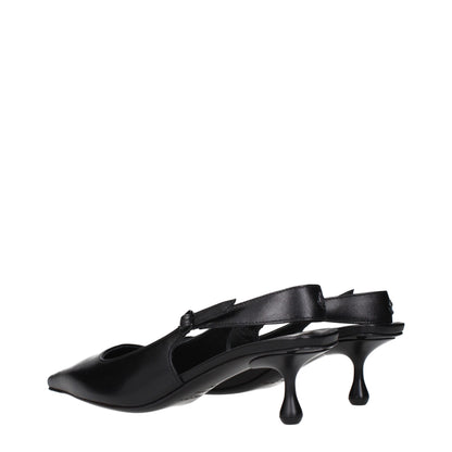 Sandales plates en cuir noir de Jimmy Choo