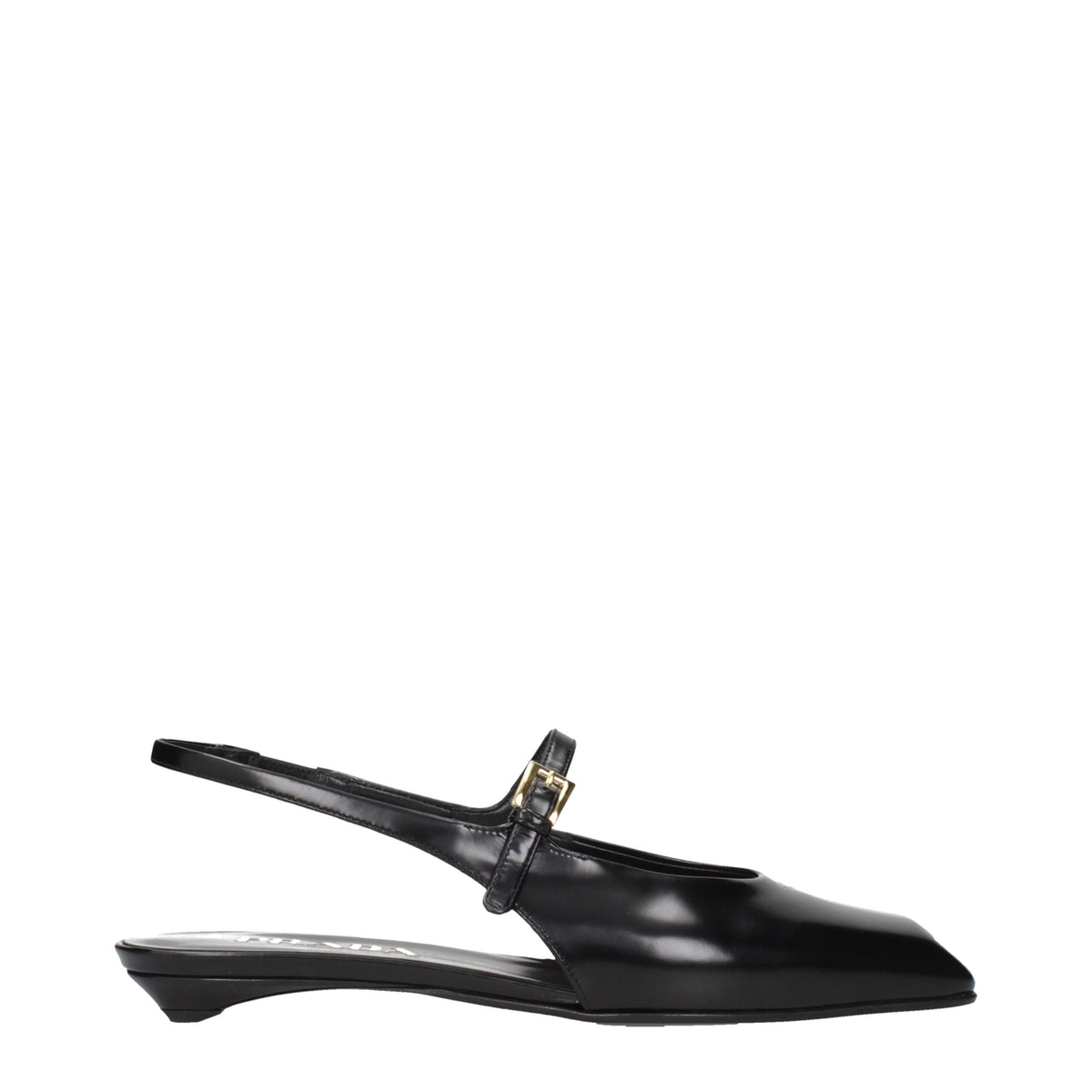 Prada Black Leather Flat Sandals - Stylish Women's Footwear