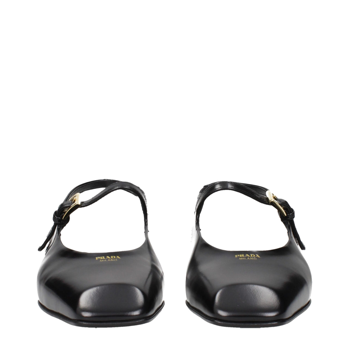 Prada Black Leather Flat Sandals - Stylish Women's Footwear