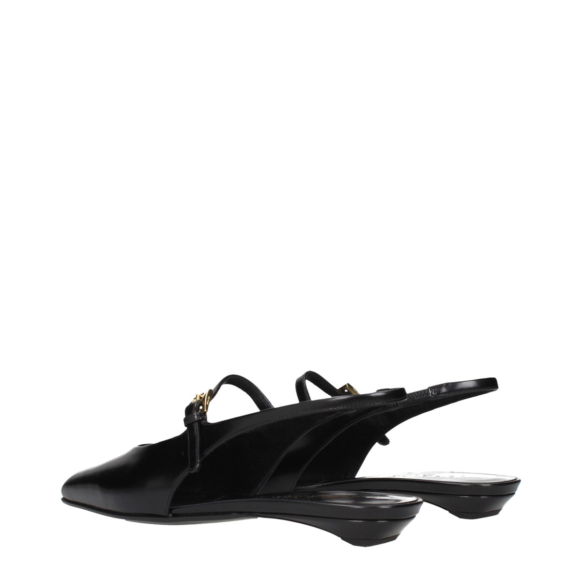 Prada Black Leather Flat Sandals - Stylish Women's Footwear