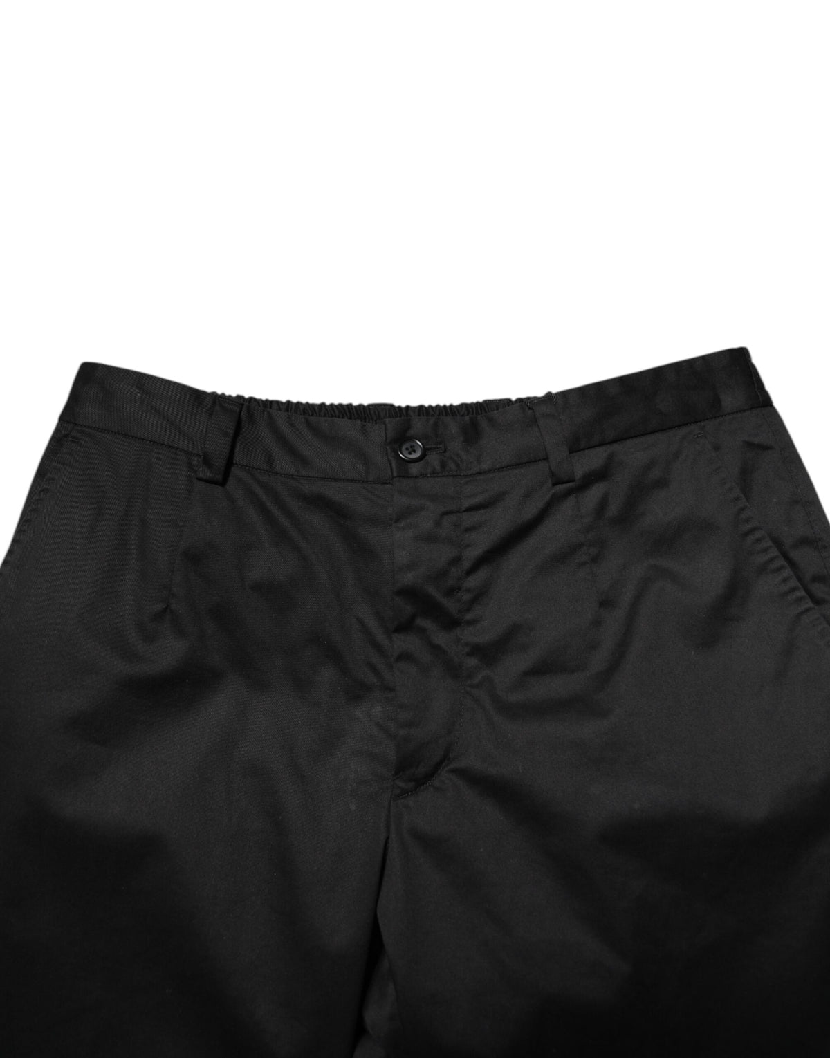 Pantalon tailleur noir en coton pour homme, coupe fuselée, Dolce &amp; Gabbana
