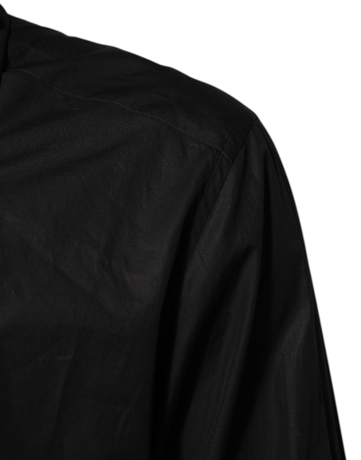 Chemise homme Dolce &amp; Gabbana en coton noir avec col décoré
