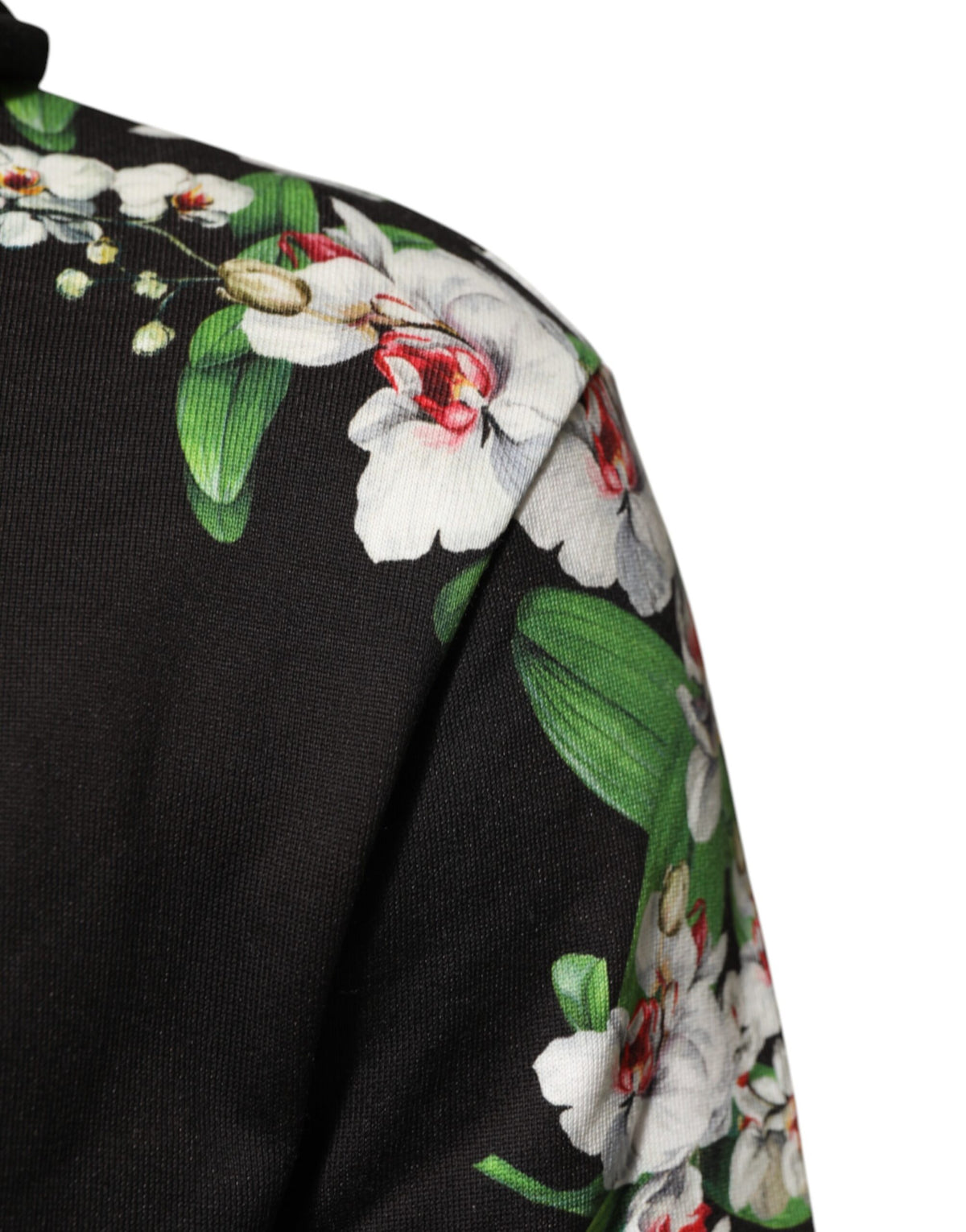 Sweat à capuche Dolce &amp; Gabbana KING avec logo couronne de fleurs d'orchidées noires